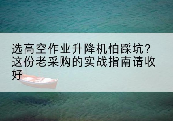 建湖高空作业升降机厂家推荐-选高空作业升降机怕踩坑？这份老采购的实战指南请收好